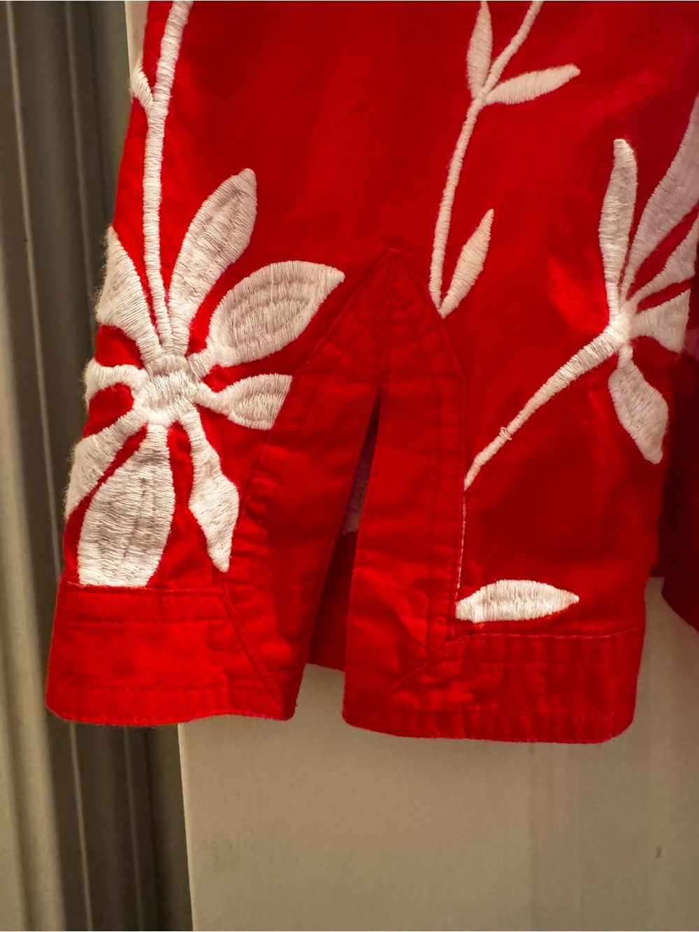 Talbots Red Embroidered Floral Jacket - Picture 4 of 6